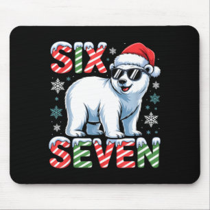Tapis De Souris Drôle Six Sept Lar Ours Noël 67 Chapeau de Père No