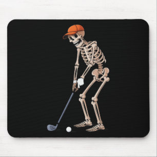 Tapis De Souris Drôle Skeleton Golf Player Golfer Men Papa Hallowe