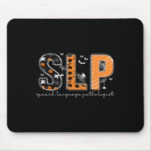 Tapis De Souris Drôle Slp Halloween Costume Citrouille Automne Squ