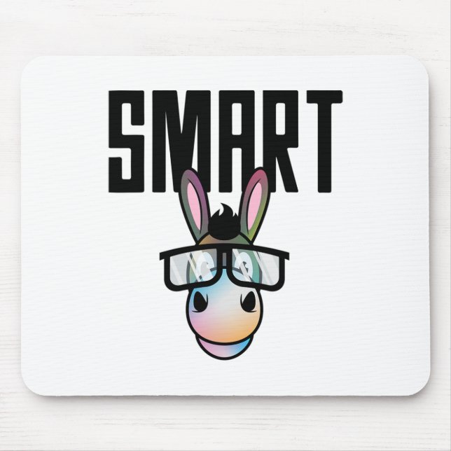Tapis De Souris Drôle Smart Donkey Équitation équitation équitatio (Devant)