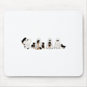 Tapis De Souris Drôle Sorcière Rottweiler Fantômes Chien Dans Boo