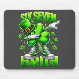 Tapis De Souris Drôle St Patrick's Day Six Seven Bruh 67 Mème Sham