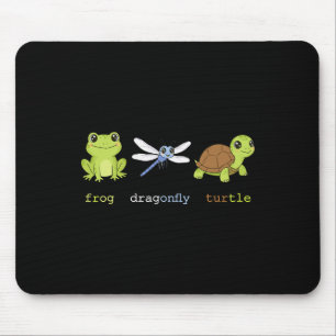 Tapis De Souris Drôle subtil Résistance de la tortue des libellule