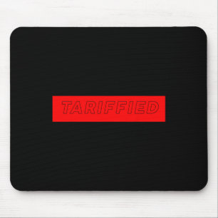 Tapis De Souris Drôle Tarifed texte rouge Trump Politica