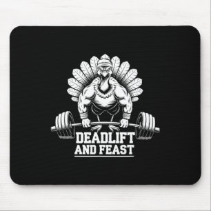 Tapis De Souris Drôle Thanksgiving Turquie Deadlift Et Fête Gym W