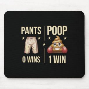 Tapis De Souris Drôle Toilette Humour Poop Pantalon de mème Pantal