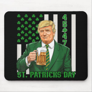 Tapis De Souris Drôle Trump 45 47 Drapeau américain Vintage St Pat