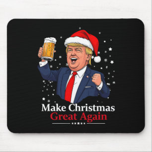 Tapis De Souris Drôle Trump Boire Bière Faire Noël 2024 Grea