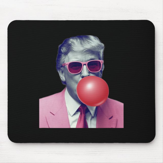 Tapis De Souris Drôle Trump Bubble Gum Yum Cadfts (Devant)