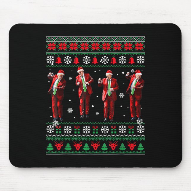 Tapis De Souris Drôle Trump Danse Santa Claus Noël Noël Noël Noël  (Devant)