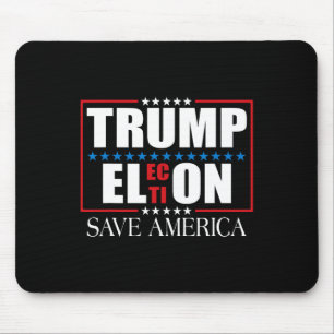 Tapis De Souris Drôle Trump Élection États-Unis Drapeau Trump Elon