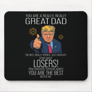 Tapis De Souris Drôle Trump Fête des Pères Meilleur Papa Pour Gran