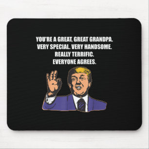 Tapis De Souris Drôle Trump Meilleur Grand-Père Jamais Tout Le Mon