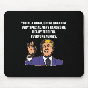 Tapis De Souris Drôle Trump Meilleur Grand-Père Jamais Tout Le Mon