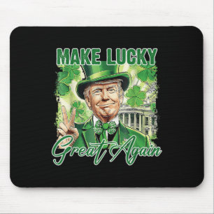 Tapis De Souris Drôle Trump Stpatrick Day Rendre sa chance à la gr