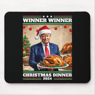 Tapis De Souris Drôle Trump vainqueur du dîner de Noël