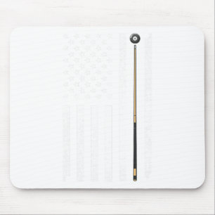 Tapis De Souris Drôle Us Billard Drapeau Design Pour Hommes Femmes