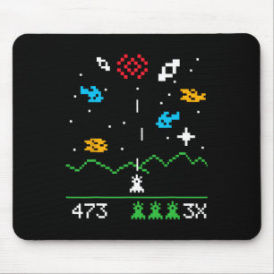 Tapis De Souris Drôle Vintage Astrospace Vidéo Gamer Geek Gi nerd