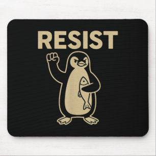 Tapis De Souris Drôle Vintage résiste Activisme Pingouin Graphic D