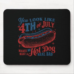Tapis De Souris Drôle Vous Ressemblez à Des Hommes Avec Hot Dog Wi