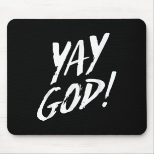 Tapis De Souris Drôle Yay Dieu Graphique Jésus Christianisme Relig