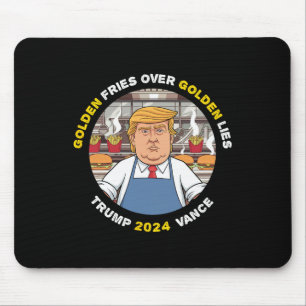 Tapis De Souris Drôles de Trump Golden Fries sur les mensonges dor