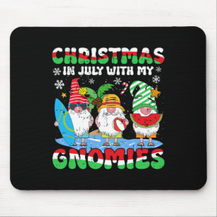 Tapis De Souris Drôles de vacances d'été Gnomies Nains de Noël
