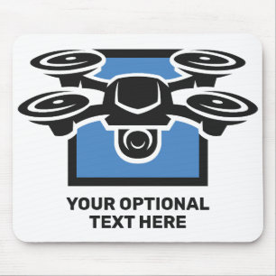 Tapis De Souris Drone de texte personnalisé