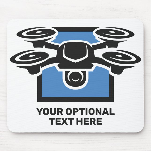 Tapis De Souris Drone de texte personnalisé (Devant)