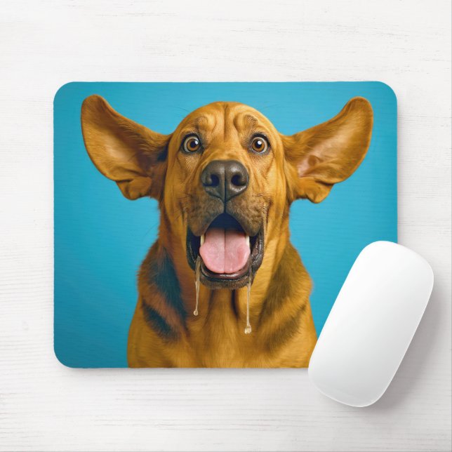 Tapis De Souris Drooling Bloodhound Humor (Avec souris)