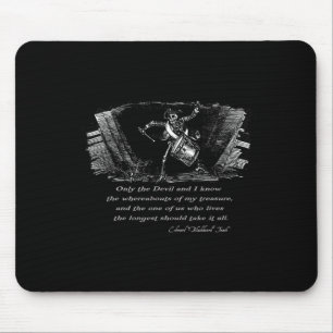 Tapis De Souris Drumage Squelette Pirate Avec Citation Barbe Noire