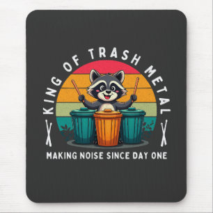 Tapis De Souris Drummer Roi de Déchets Metal Funny Raccoon
