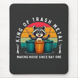 Tapis De Souris Drummer Roi de Déchets Metal Funny Raccoon