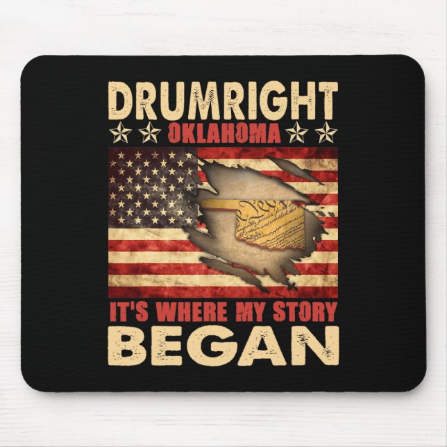 Tapis De Souris Drumright Oklahoma Usa Drapeau 4 Juillet  (Devant)