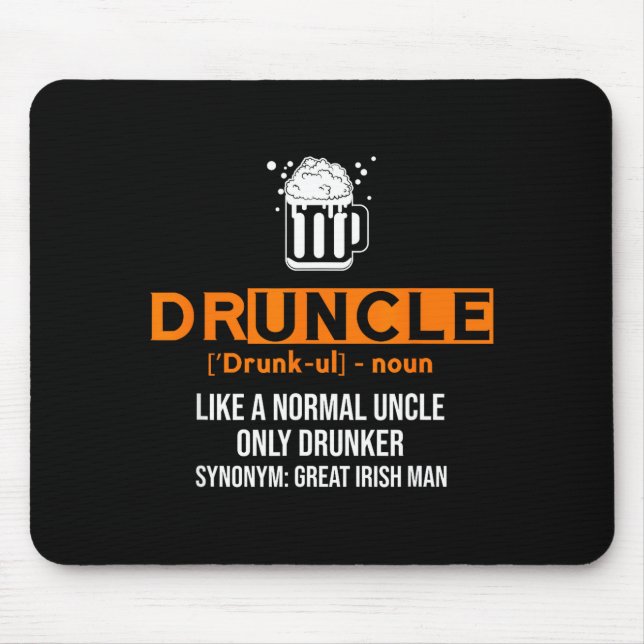 Tapis De Souris Druncle Funny St Patricks Day 2020 Iri-shirt  (Devant)