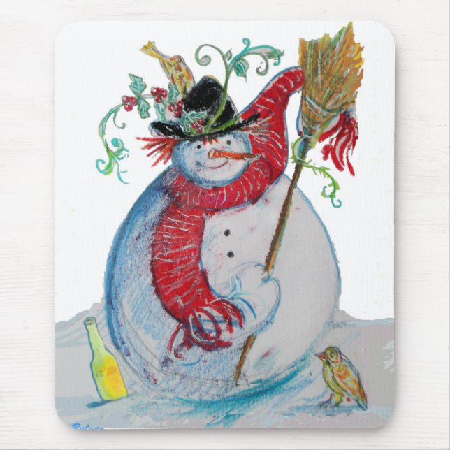 TAPIS DE SOURIS DRUNKEN SNOWMAN (Devant)