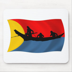 Tapis de souris du drapeau de la tribu Clatsop