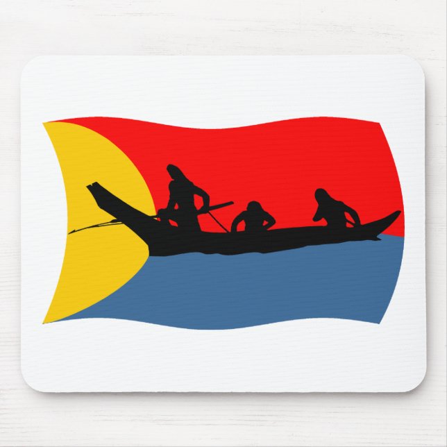 Tapis de souris du drapeau de la tribu Clatsop (Devant)