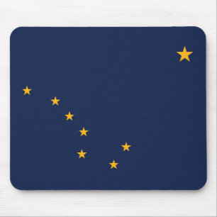 Tapis de souris du drapeau de l'Alaska