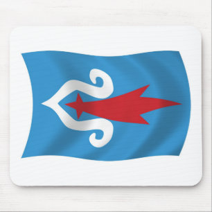 Tapis de souris du drapeau du peuple Aïnou