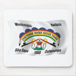 Tapis de souris du drapeau sioux de la rivière Che