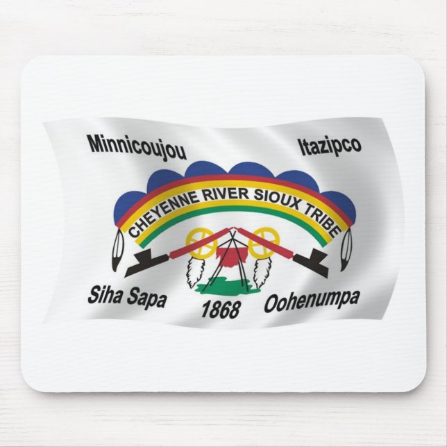 Tapis de souris du drapeau sioux de la rivière Che (Devant)