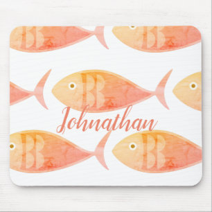 Tapis de souris du groupe de poissons saumon