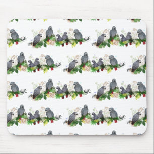 Tapis de souris du parti Gray Parrot
