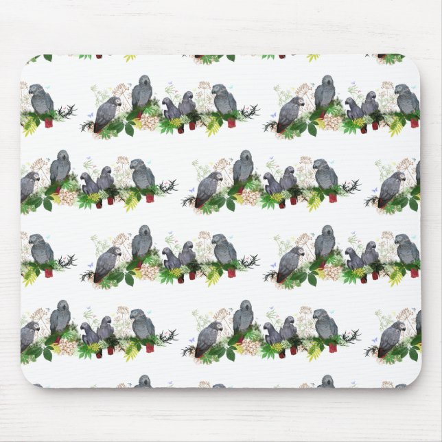 Tapis de souris du parti Gray Parrot (Devant)