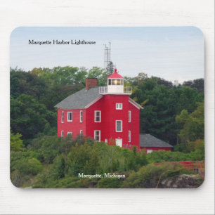 Tapis de souris du phare de Marquette Harbor