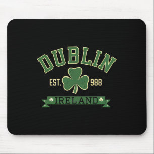 Tapis De Souris Dublin Irlande Trèfle Feuille de Trèfle Saint-Patr