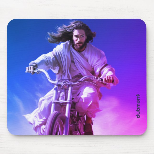 Tapis De Souris Dubman Does Design: Jesus on Wheels, Heaven sent (Devant)