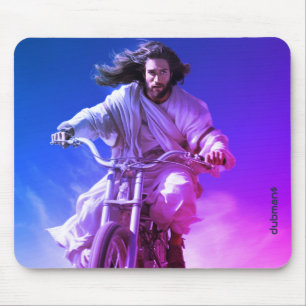 Tapis De Souris Dubman Does Design : Jésus sur roues, envoyé du ci