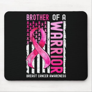 Tapis De Souris D'Un Guerrier Cancer Du Sein Usa Drapeau Sensibili